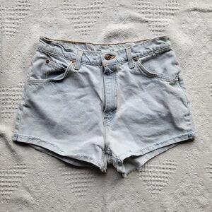 Levi's Vintage Orange Tab 90's 512-912 Slim Fit Cut Off Denim Shorts- Light Wash